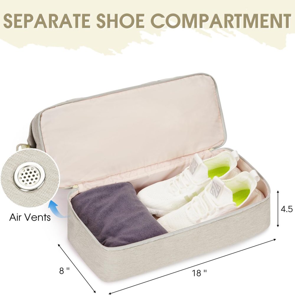 For Spirit Airlines 18x14x8 Personal Item Bag Underseat Carry On Bag with Wet Pocket & Shoe Compartment & USB Charging Port - Image 4