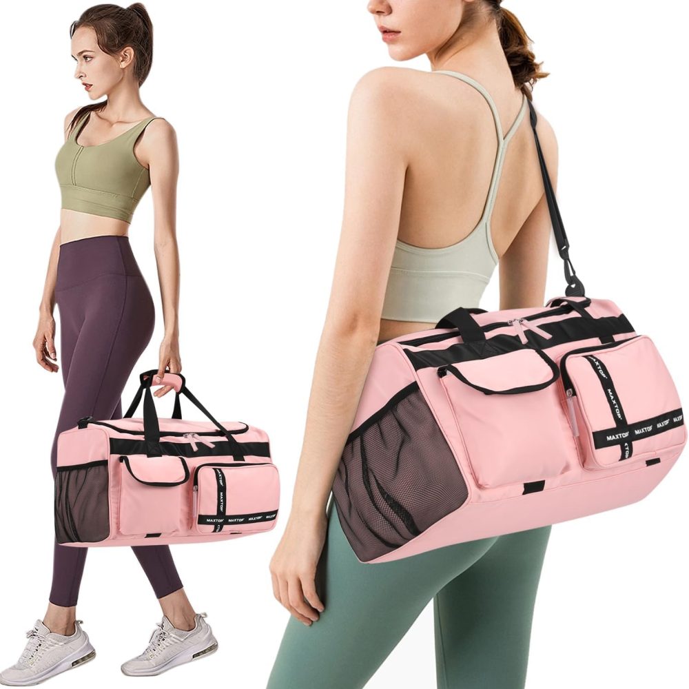 Gym Bag for Women Men Travel Duffle Bag Large Capacity Carry On Weekender Overnight Bag With Shoe Compartment Gym Tote Dry Wet Separation Duffel Bag for Travel - Image 3