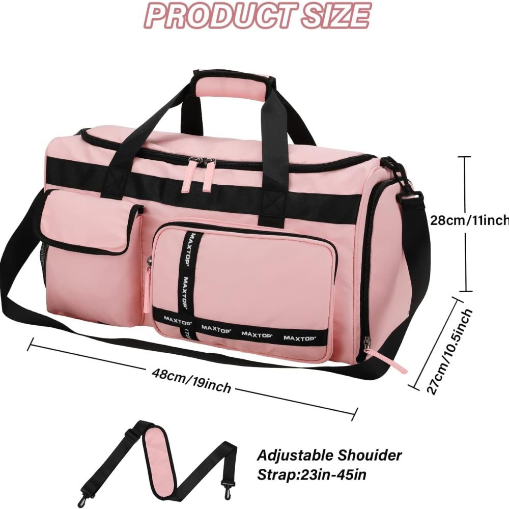 Gym Bag for Women Men Travel Duffle Bag Large Capacity Carry On Weekender Overnight Bag With Shoe Compartment Gym Tote Dry Wet Separation Duffel Bag for Travel - Image 7