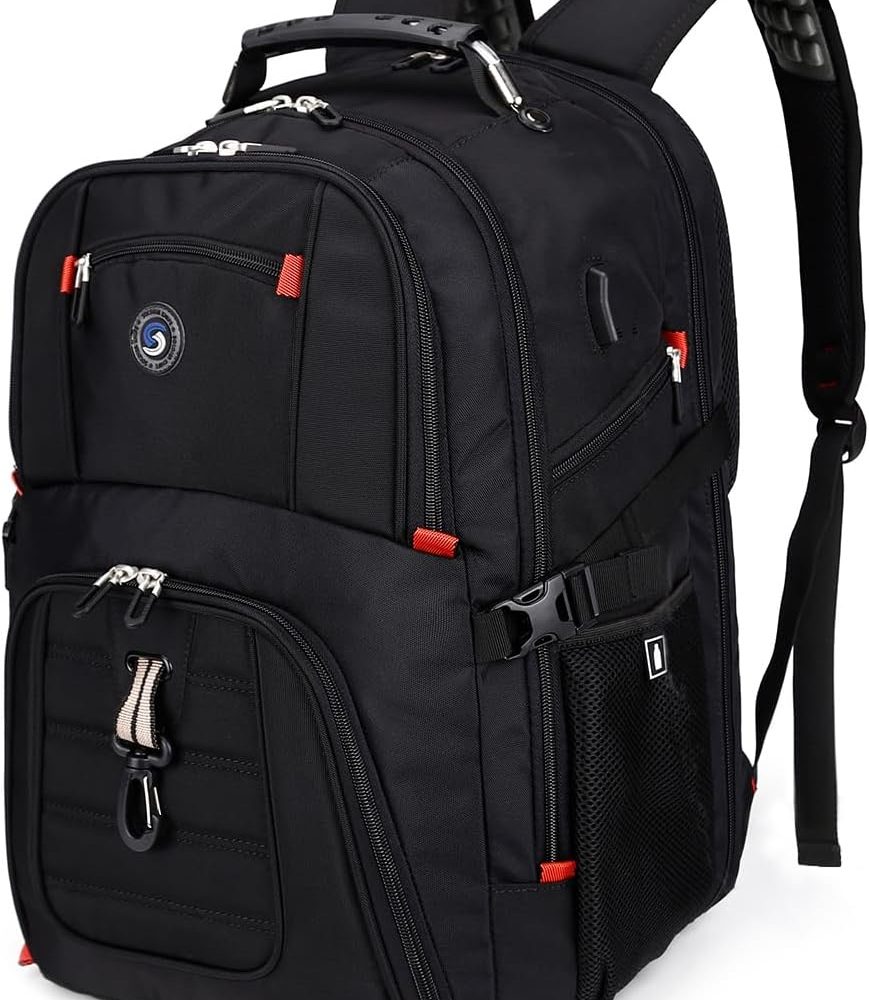 Extra Large 50L Travel Laptop Backpack with USB Charging Port, College Backpack Airline Approved Business Work Bag Fits 17 Inch Computer for Men Women