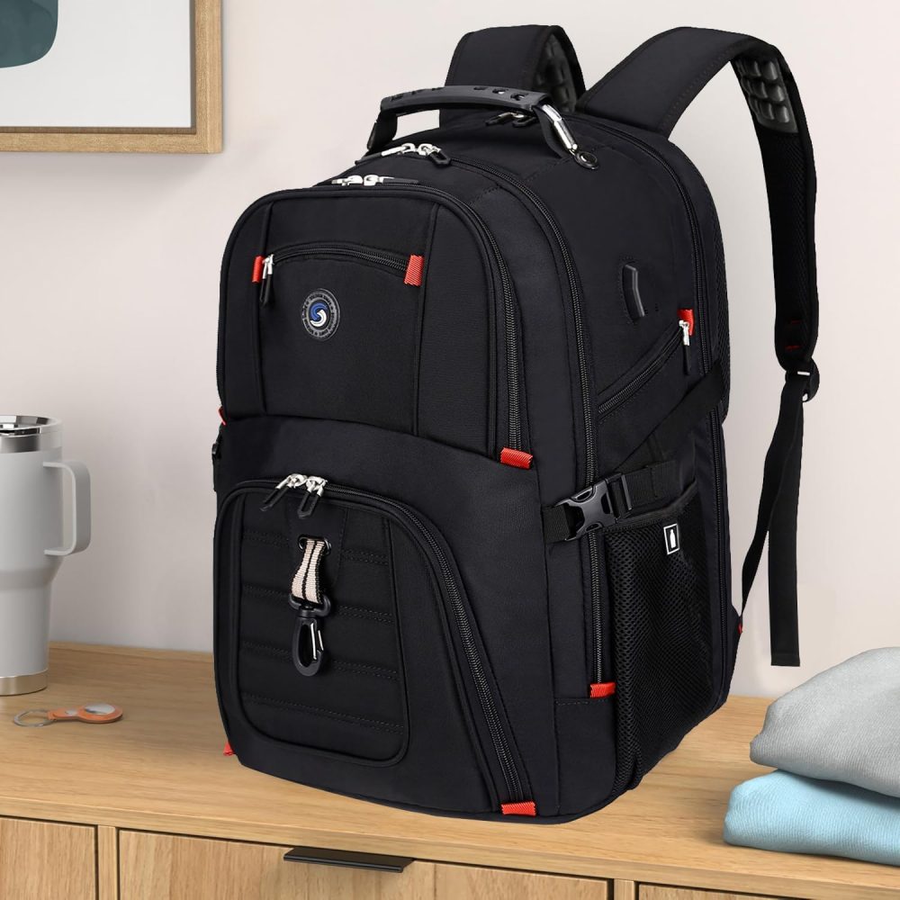 Extra Large 50L Travel Laptop Backpack with USB Charging Port, College Backpack Airline Approved Business Work Bag Fits 17 Inch Computer for Men Women - Image 2