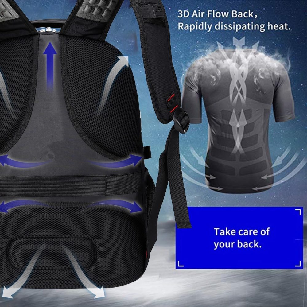 Extra Large 50L Travel Laptop Backpack with USB Charging Port, College Backpack Airline Approved Business Work Bag Fits 17 Inch Computer for Men Women - Image 6