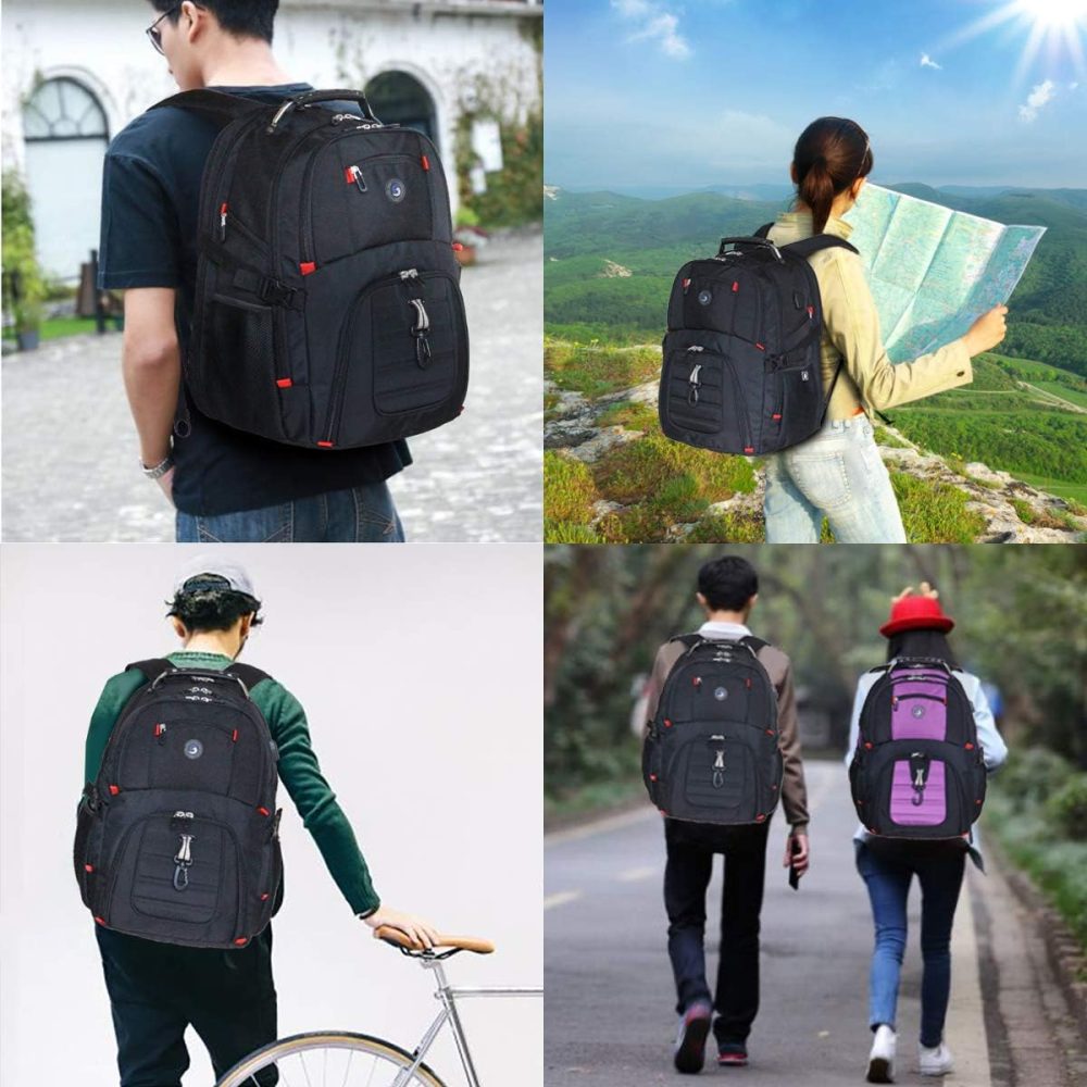Extra Large 50L Travel Laptop Backpack with USB Charging Port, College Backpack Airline Approved Business Work Bag Fits 17 Inch Computer for Men Women - Image 8