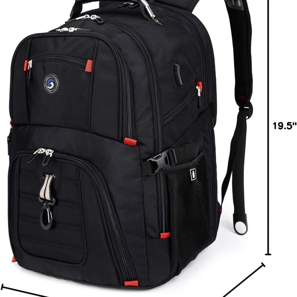 Extra Large 50L Travel Laptop Backpack with USB Charging Port, College Backpack Airline Approved Business Work Bag Fits 17 Inch Computer for Men Women - Image 9